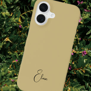 Elegante Gold Black Script Kalligrafie iPhone 16 Hoesje
