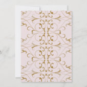 Elegante Gold Blush Swirl Engagement Party Uitnodi Kaart (Achterkant)