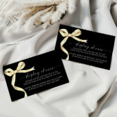 Elegante Gold Bow Display Baby shower behuizing Informatiekaartje