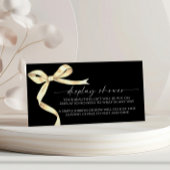 Elegante Gold Bow Display Baby shower behuizing Informatiekaartje
