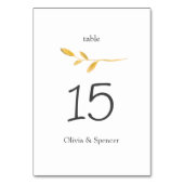 Elegante Gold Branch Modern Script Wedding Kaart (Achterkant)