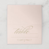 Elegante Gold Calligraphy Script Trouwtafel Plaatskaartje (Buitenkant ongevouwen)