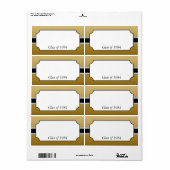 Elegante Gold Class Reunion Naam Tag Labels (Full Sheet)