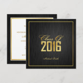 Elegante "Gold" Class van 2016 Afstuderen Invitati Kaart (Voorkant / Achterkant)