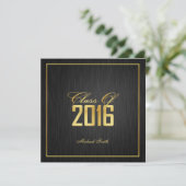 Elegante "Gold" Class van 2016 Afstuderen Invitati Kaart (Staand voorkant)