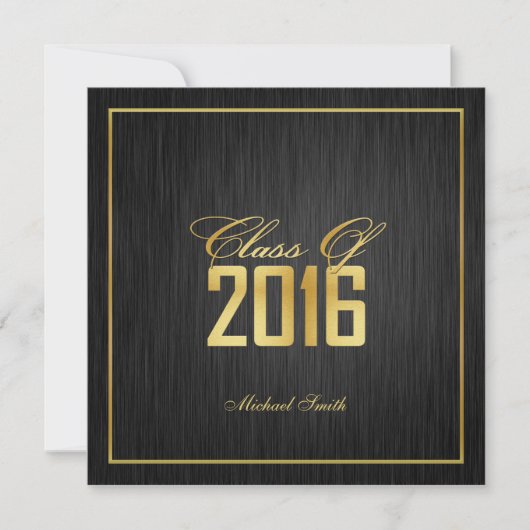 Elegante "Gold" Class van 2016 Afstuderen Invitati Kaart (Voorkant)