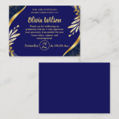 Elegante Gold College Graduation Party Uitnodiging Informatiekaartje (Voorkant / Achterkant)