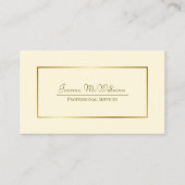 Elegante Gold & Cream Professionele QR-code Visitekaartje (Voorkant)