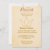 Elegante Gold Crown Baby shower uitnodiging (Voorkant)