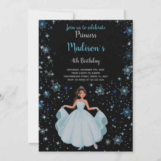 Elegante Gold Crown op Black Royal Party Kaart (Voorkant)