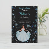 Elegante Gold Crown op Black Royal Party Kaart (Staand voorkant)