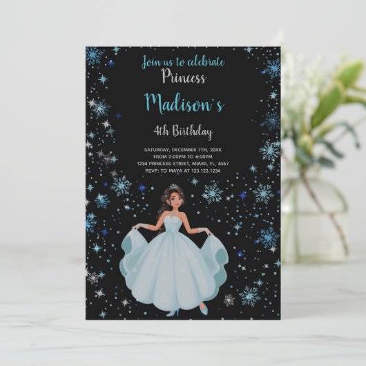 Elegante Gold Crown op Black Royal Party Kaart (Staand voorkant)