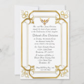 Elegante Gold Dove bevestiging Kaart (Voorkant)