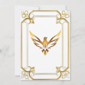 Elegante Gold Dove bevestiging Kaart (Achterkant)