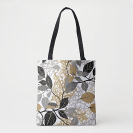 Elegante Gold en Black Leaf Vine Canvas tas