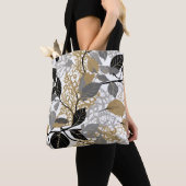 Elegante Gold en Black Leaf Vine Canvas tas (Dichtbij)