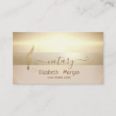 Elegante Gold Feather Notary Signing Agent Visitekaartje (Voorkant)