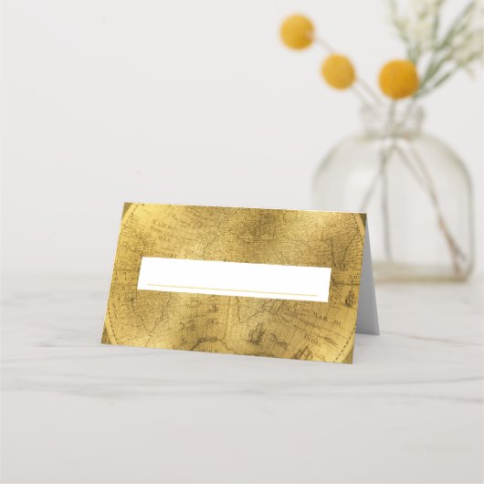 Elegante  Gold Foil bruiloft Plaatskaartje (Voorkant)