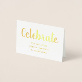 Elegante Gold Foil Graduation Party uitnodiging