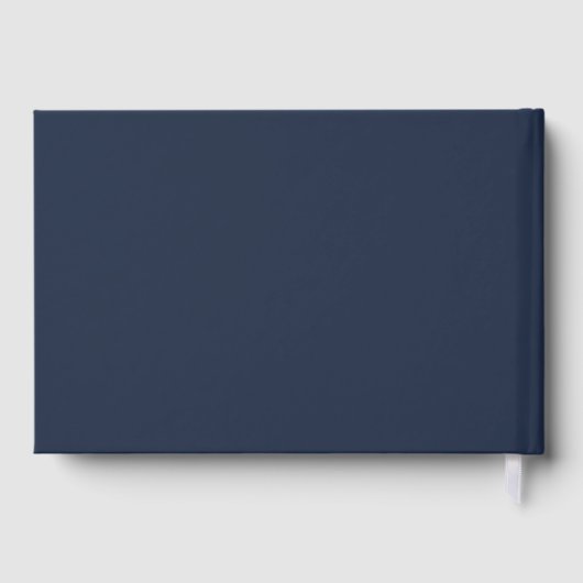 Elegante Gold Foil Navy Blue 70ste verjaardagsfees Gastenboek (Achterkant)