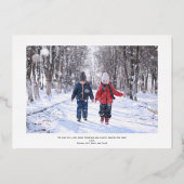 Elegante Gold Foil Peace Love Heart Holiday Kaart (Achterkant)