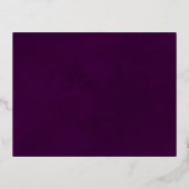 Elegante Gold Foil Plum Paarse bruiloft RSVP Kaart (Achterkant)