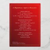 Elegante Gold Foil Reagan Day Gala Fundraiser Folie Uitnodiging (Achterkant)