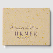Elegante Gold Foil Spletters bruiloft Gastenboek (Voorkant)