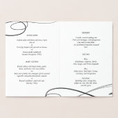 Elegante Gold Foil Swashes Trouwmenu Folie Kaarten (Binnen)
