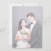 Elegante Gold Foil Wedding Invitation Kaart (Achterkant)