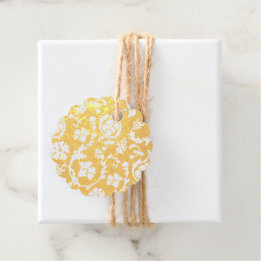 Elegante Gold Folie Damask Minimalistische Folie F Bedankjes Labels