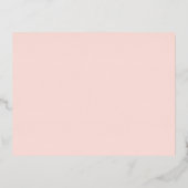 Elegante Gold Folie op Blush Pink Wedding RSVP Kaa Folie Uitnodiging Briefkaart (Achterkant)