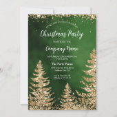 Elegante Gold Glitter Corporate Christmas Party Kaart (Voorkant)