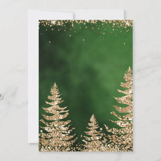 Elegante Gold Glitter Corporate Christmas Party Kaart (Achterkant)