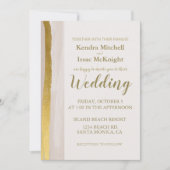 Elegante Gold Glitter Cream Classy Uitnodiging (Voorkant)