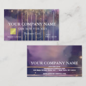 Elegante Gold Glitter Dripping Credit Kaart Visitekaartje (Voorkant / Achterkant)
