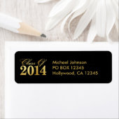 Elegante "Gold" Klasse van 2014 Afstuderen Etiket (Insitu)