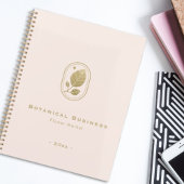 Elegante Gold Leaf Minimal Botanical Soft Pink Planner