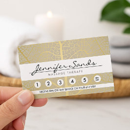 Elegante Gold Leaf Tree Pattern Loyalty Kaart Visitekaartje