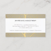 Elegante Gold Leaf Tree Pattern Loyalty Kaart Visitekaartje (Achterkant)