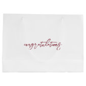 Elegante Gold Leaf trouwfoto net getrouwd Groot Cadeauzakje (Achterkant)