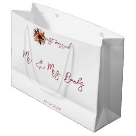 Elegante Gold Leaf trouwfoto net getrouwd Groot Cadeauzakje