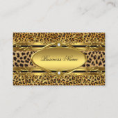 Elegante Gold Leopard print Visitekaartje (Voorkant)