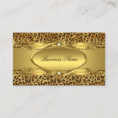 Elegante Gold Leopard print Visitekaartje (Voorkant)
