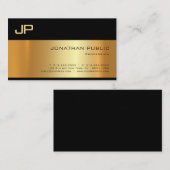 Elegante Gold Light Shadow Professional Artistiek Visitekaartje (Voorkant / Achterkant)