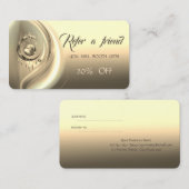 Elegante Gold Moon Crown Referral Kaart (Voorkant / Achterkant)