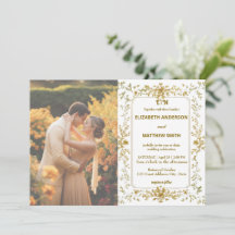 Elegante Gold Rustic Country Overlay foto bruiloft