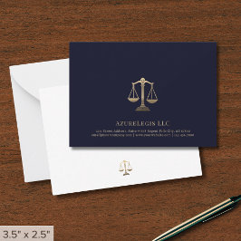 Elegante Gold Scale Law Note Kaart Notitiekaartje