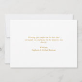 Elegante Gold Script Condoleance Sympathy Card Aankondiging (Achterkant)