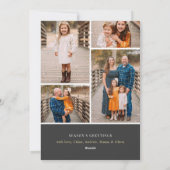 Elegante Gold Script Feestdagen Calligraphy Collag Feestdagenkaart (Achterkant)